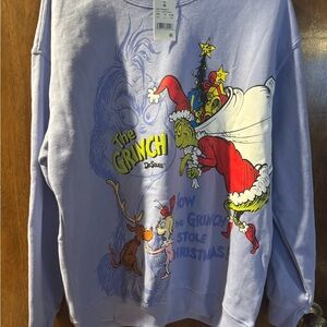 Dr. Seuss The Grinch Lavender Crewneck Sweater